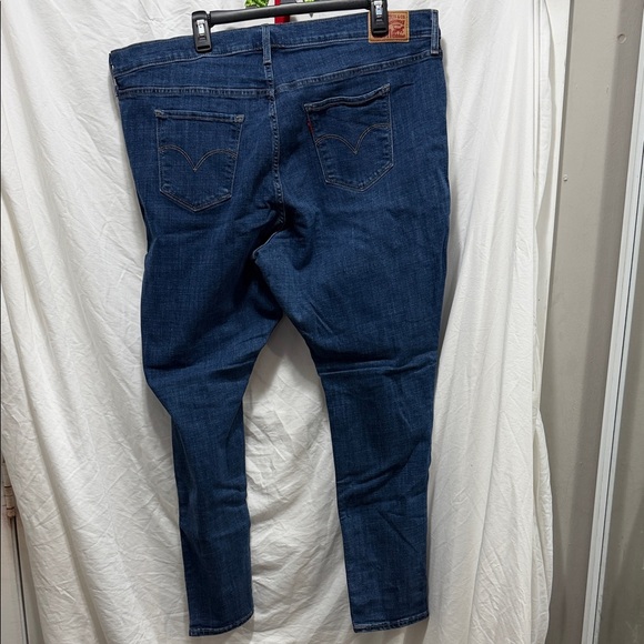 Levi's Women's Distressed Skinny Jeans in Deep Blue - Picture 8 of 9